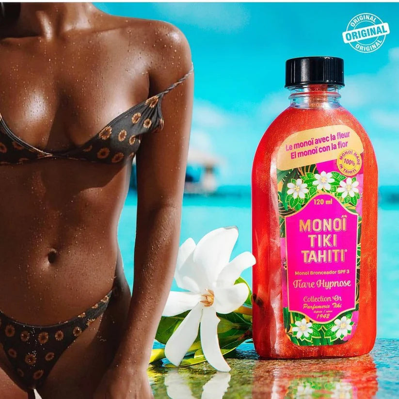 Monoi Tiki Tiare Hypnose Spf 3 with glitter