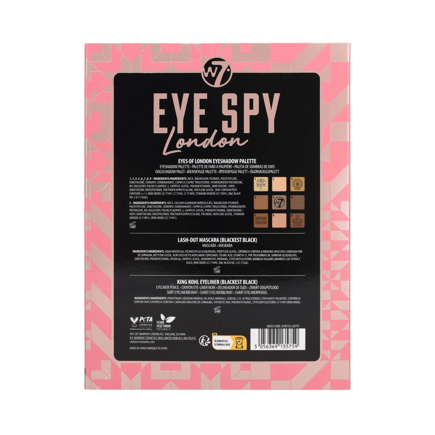 W7 Eye Spy London Gift set
